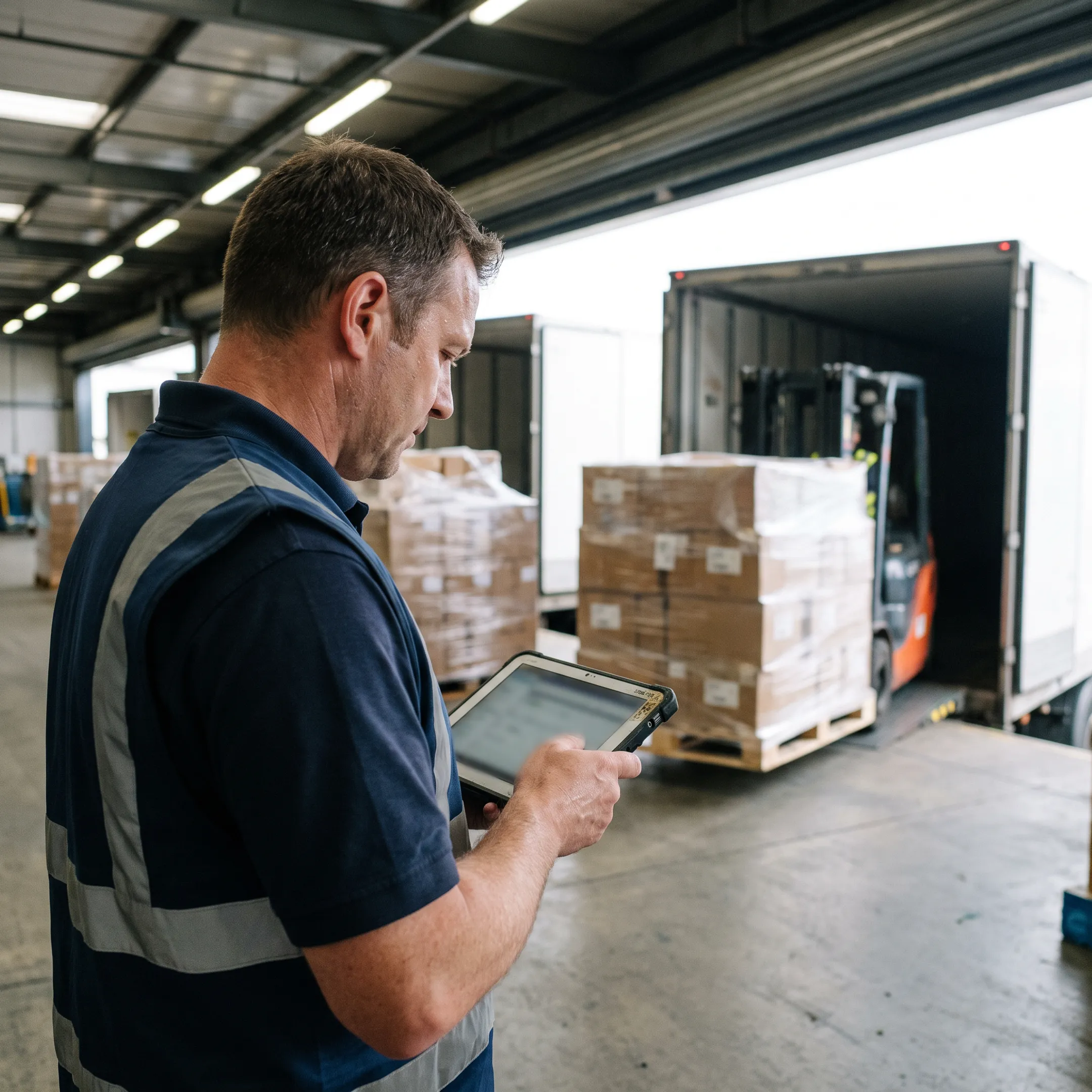 Logistics coordinator tracking LTL freight shipments