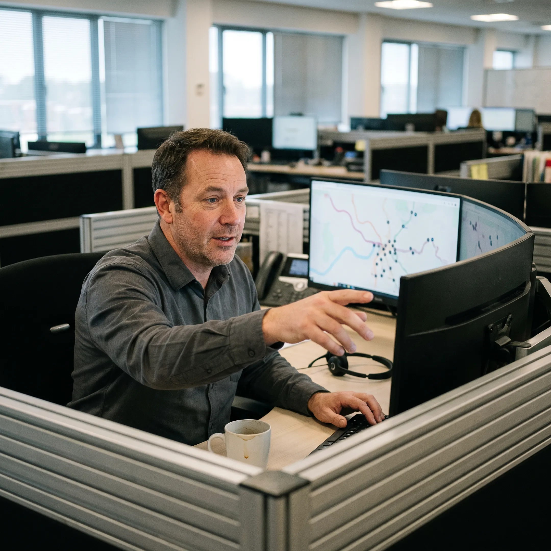 Logistics coordinator tracking expedited freight