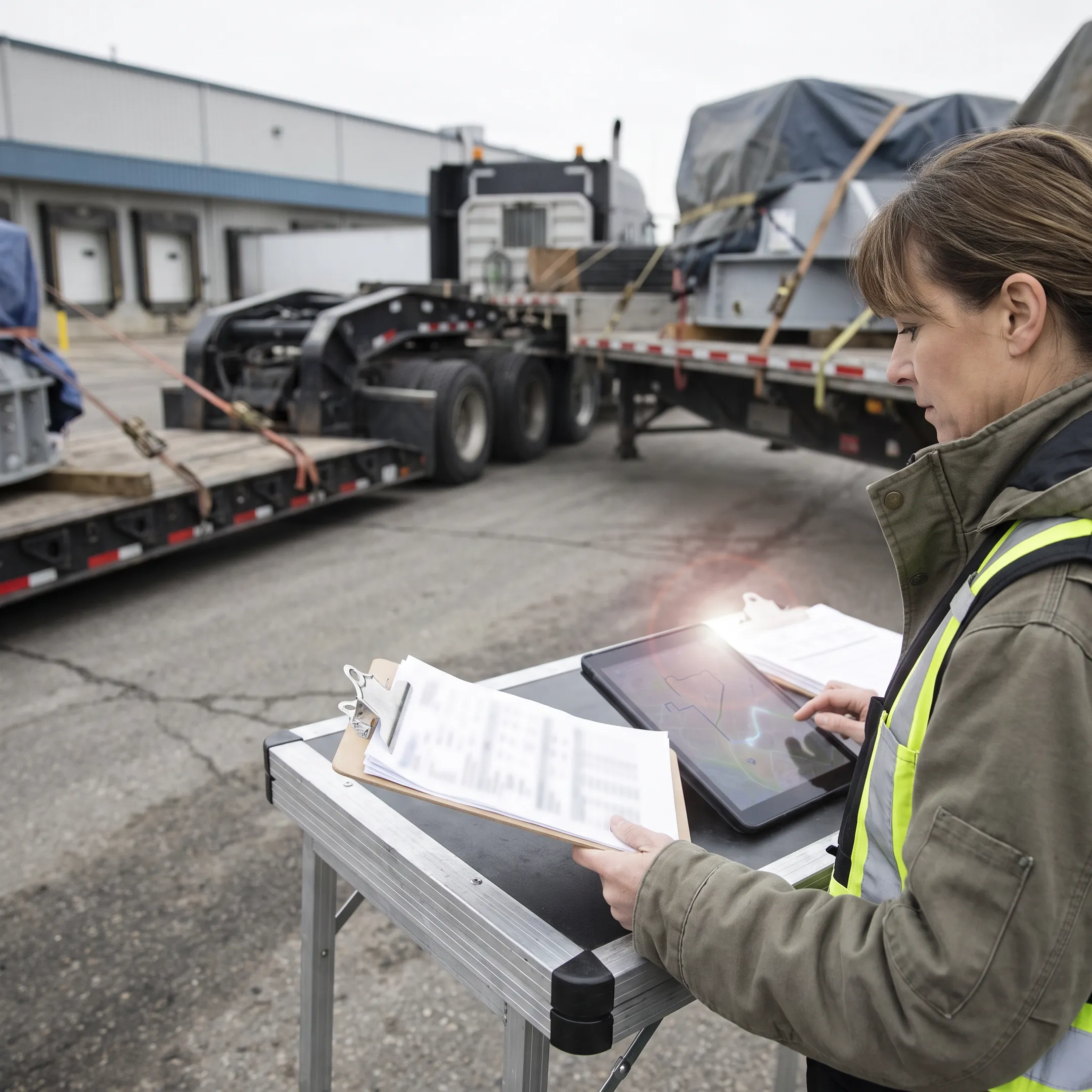 Logistics coordinator planning a specialty freight shipment