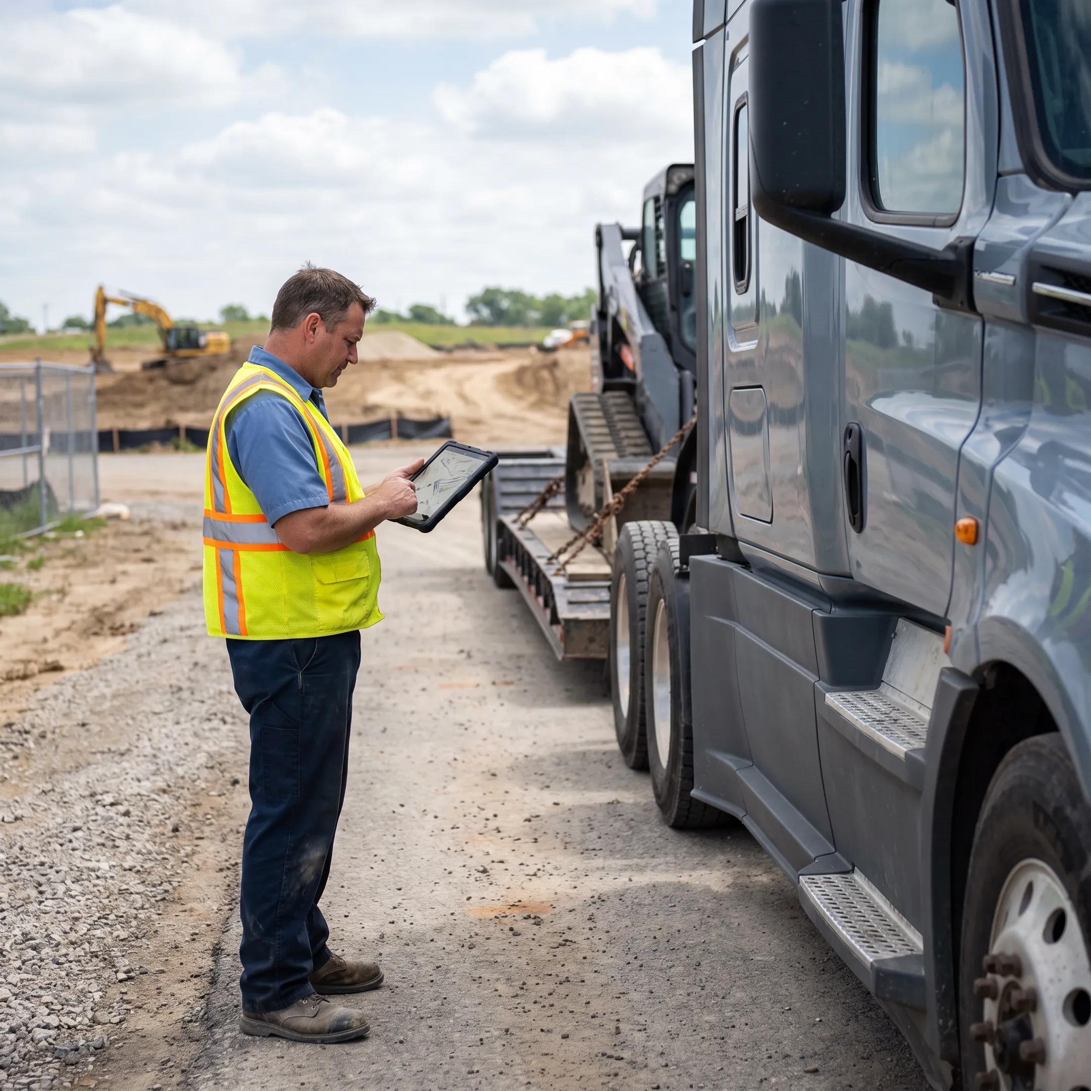 Construction transport planning with heavy haul truck