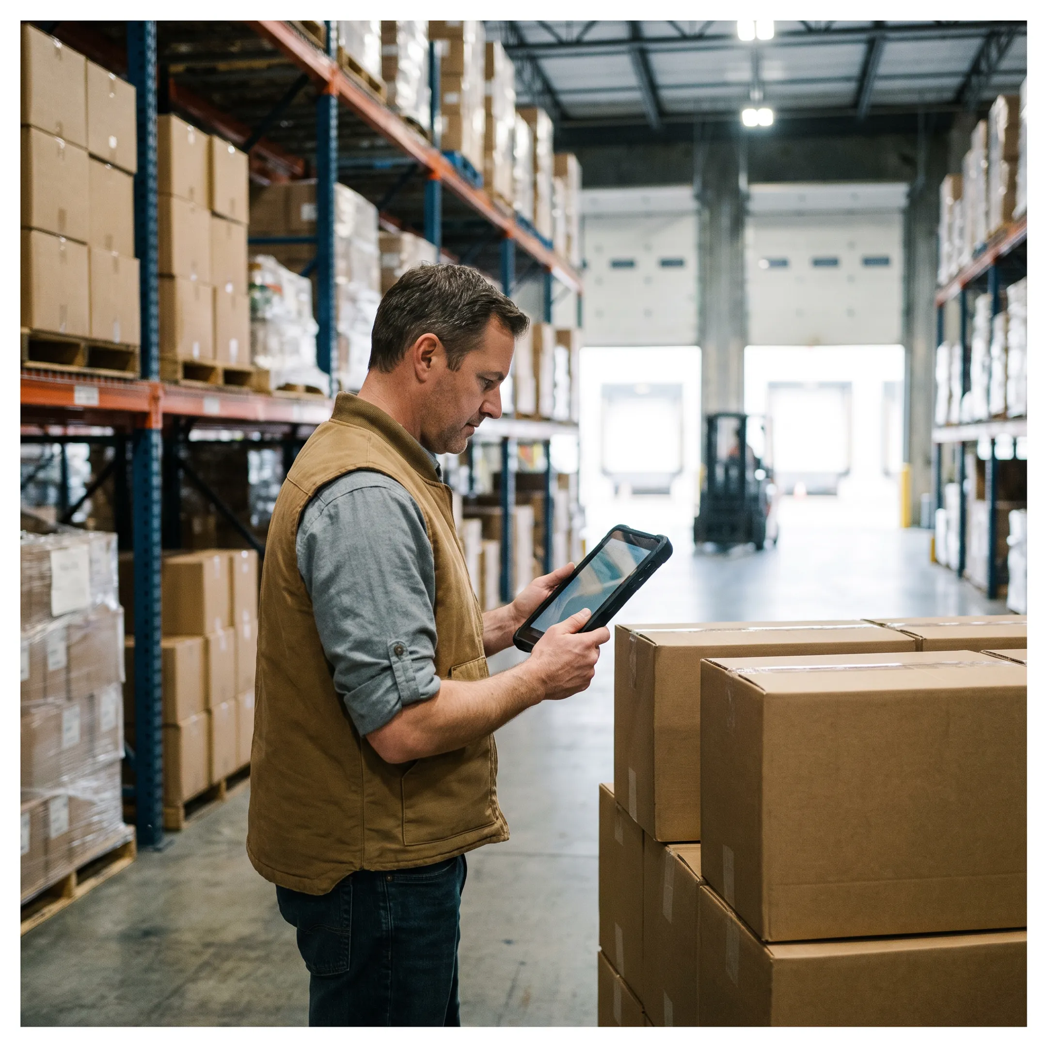 Logistics coordinator tracking retail shipments