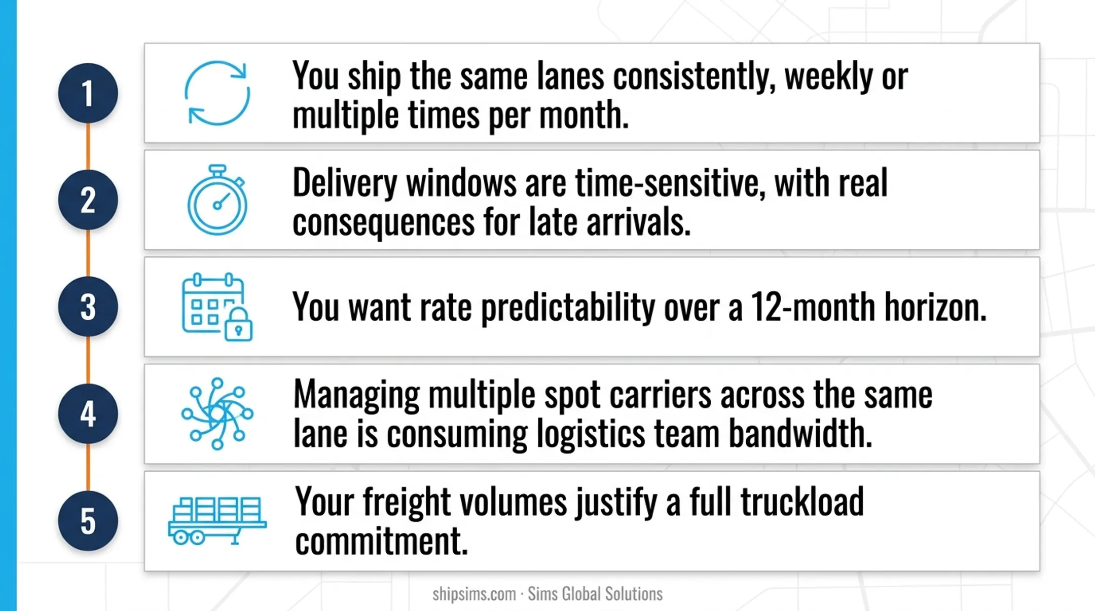 Good fit versus poor fit criteria for dedicated trucking decision guide