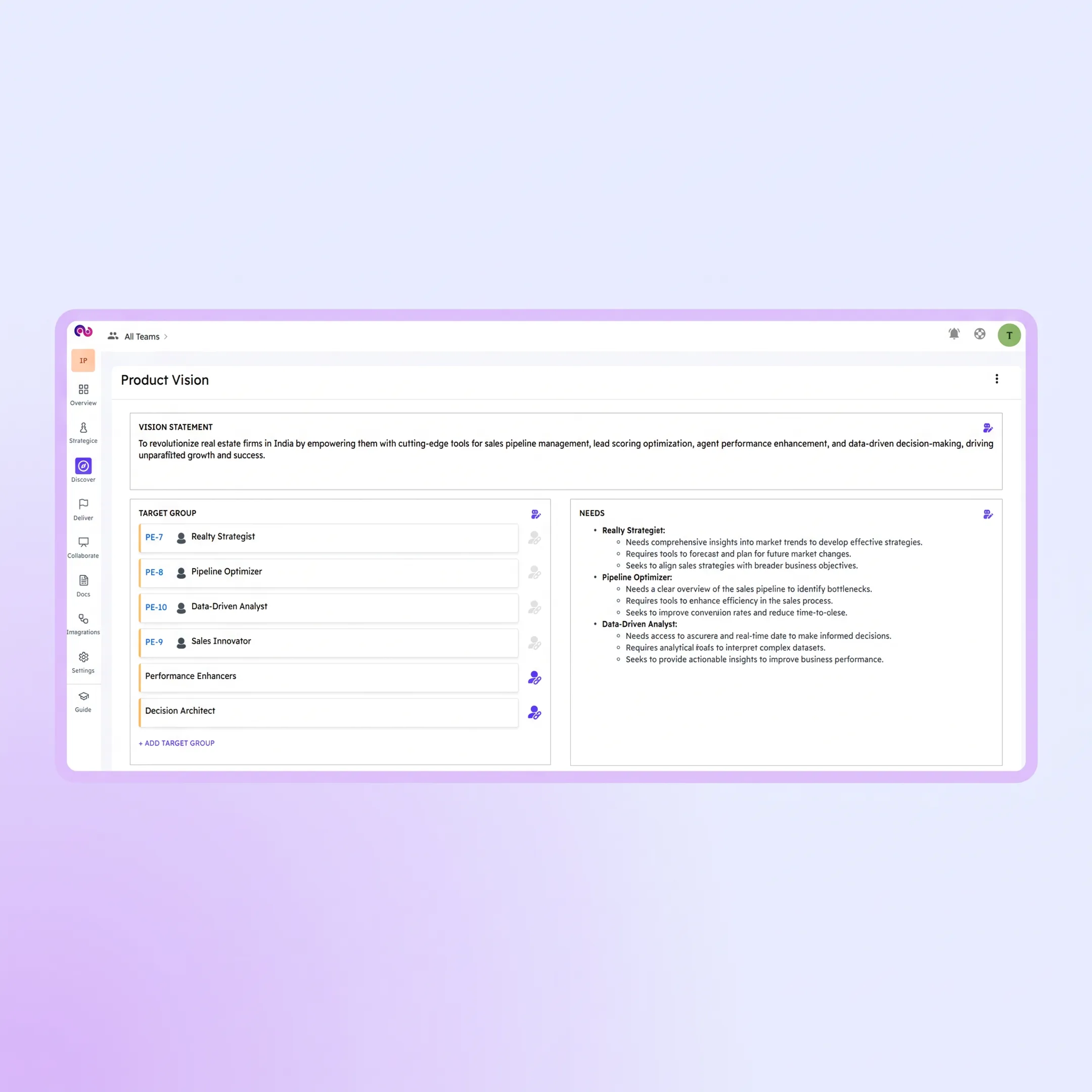 Product team reviewing organized customer feedback and product insights on a shared workspace