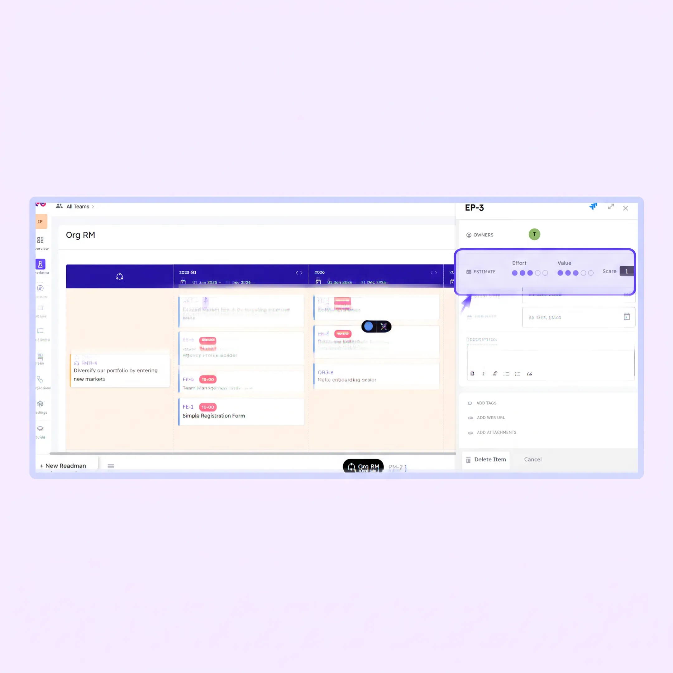 Product leaders using connected evidence and AI insights to evaluate a product decision