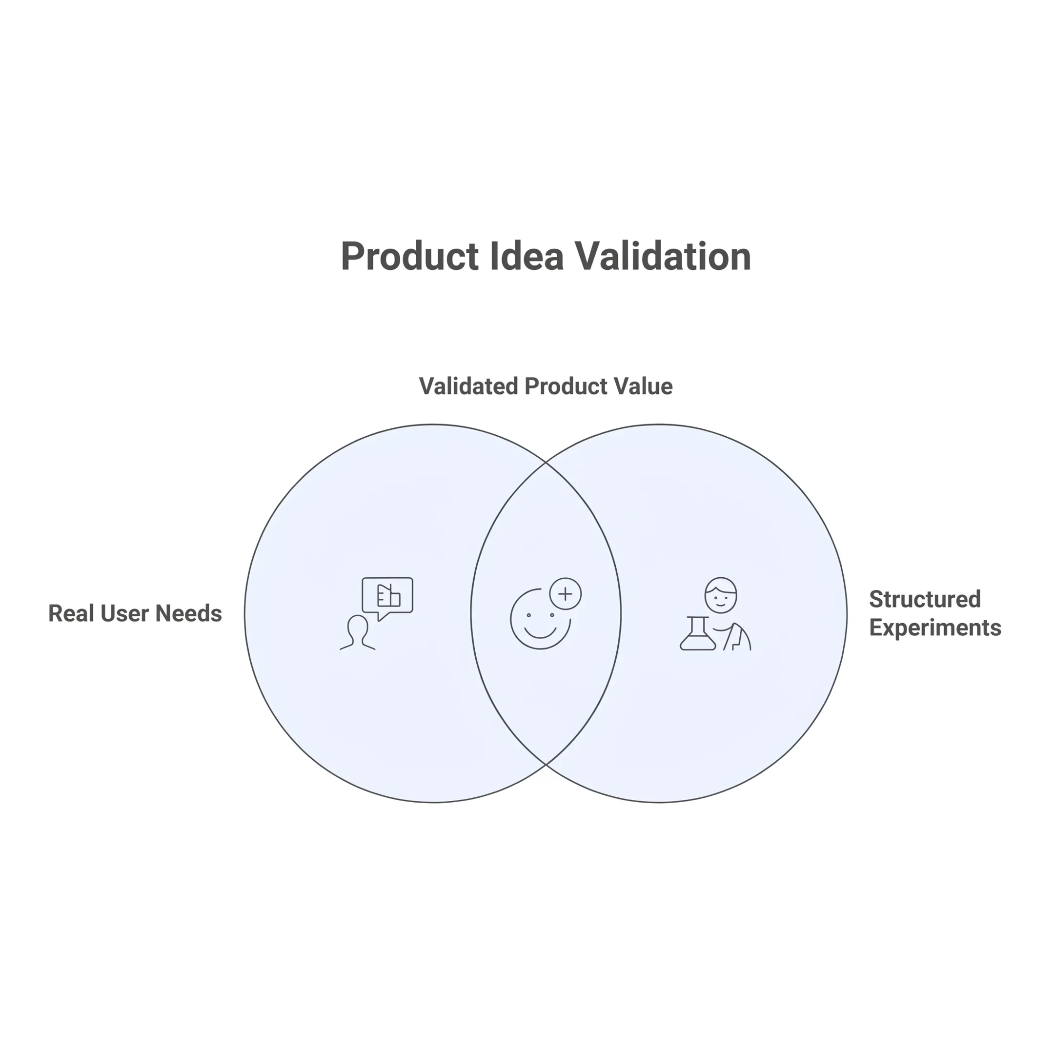 Product managers connecting claims, experiments and customer evidence to see what an idea rests on