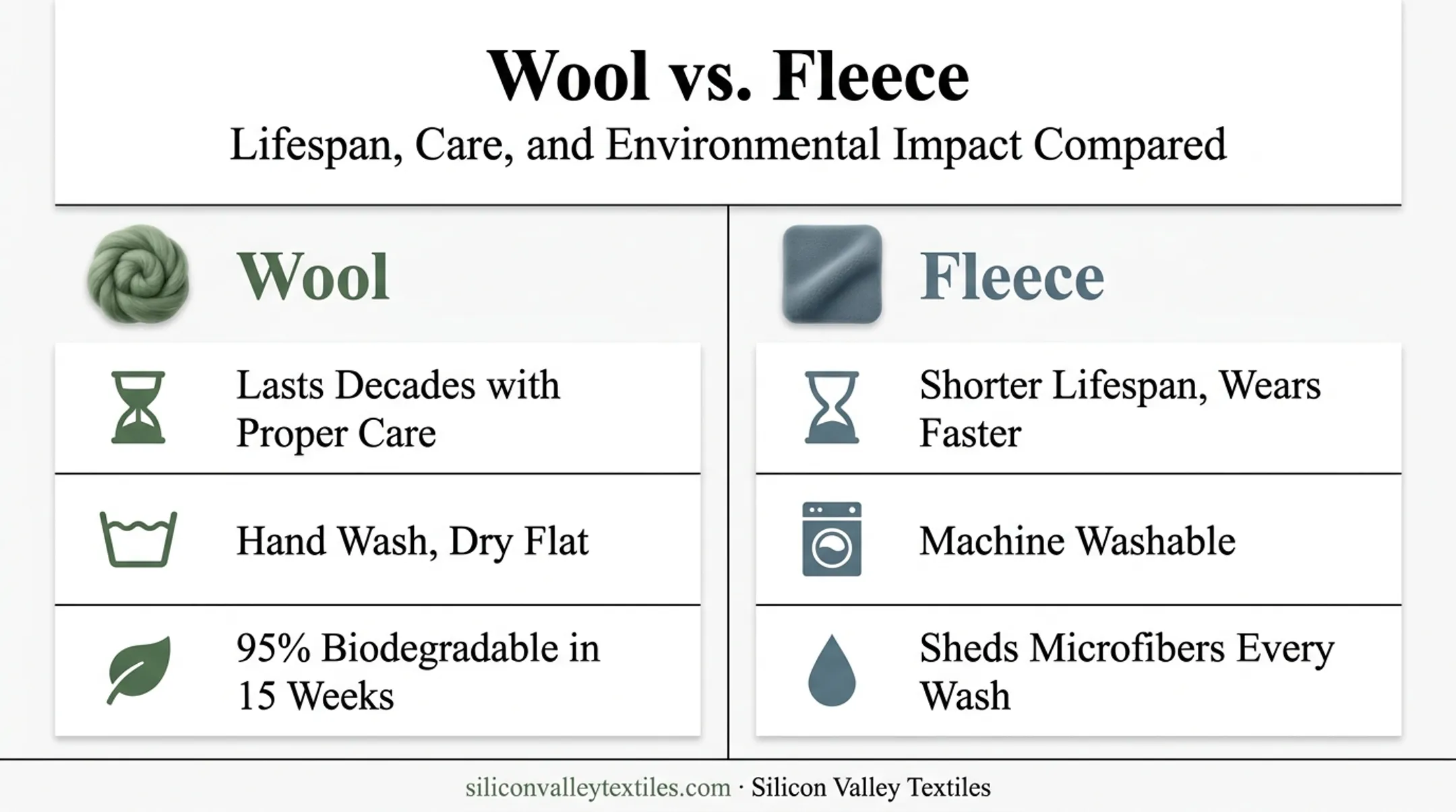 Wool versus fleece durability care and environmental impact comparison