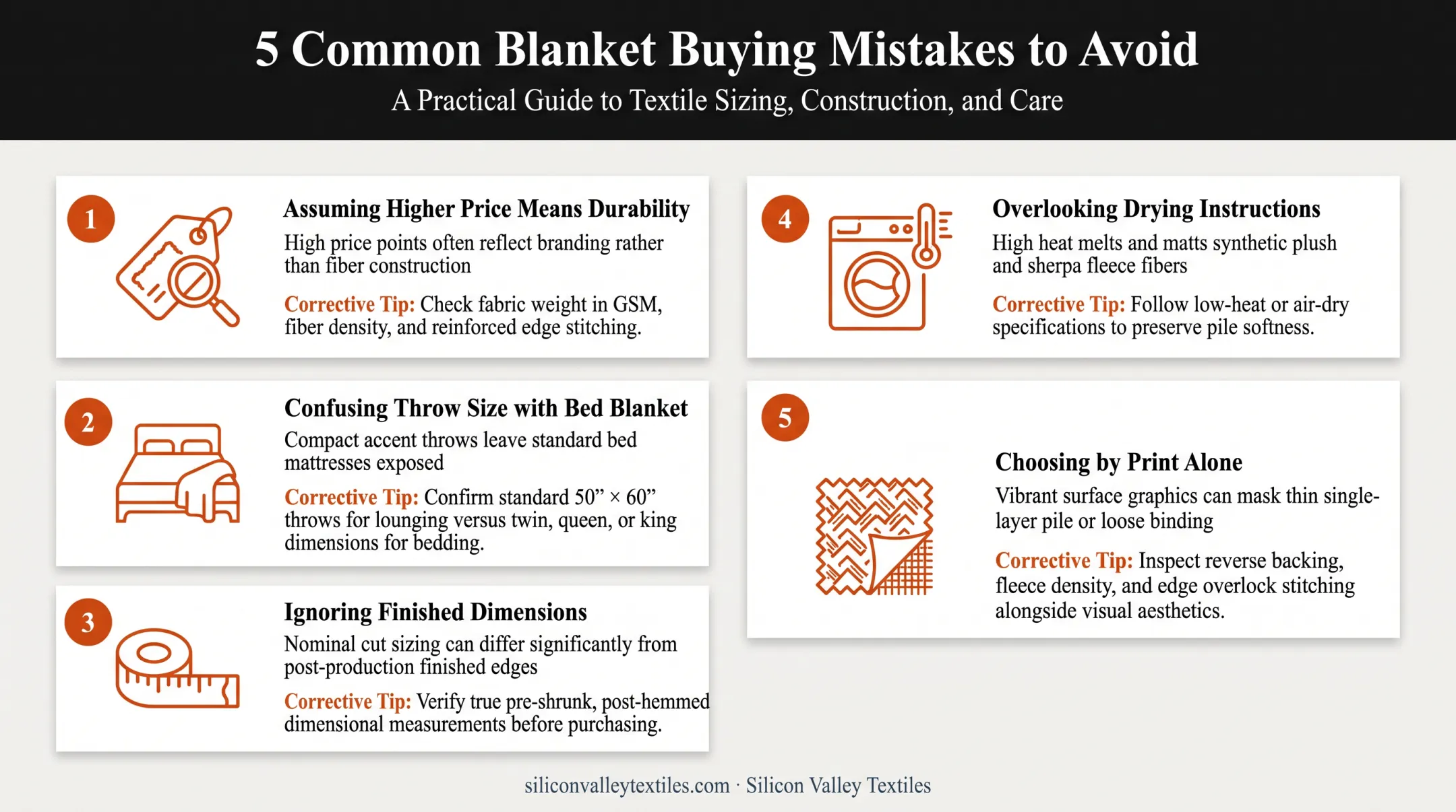 Five common mistakes when buying oversized throw blankets checklist