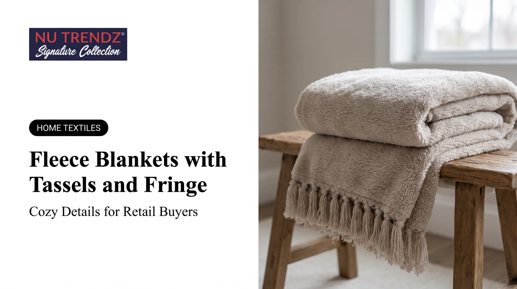 Fleece Blankets with Tassels and Fringe