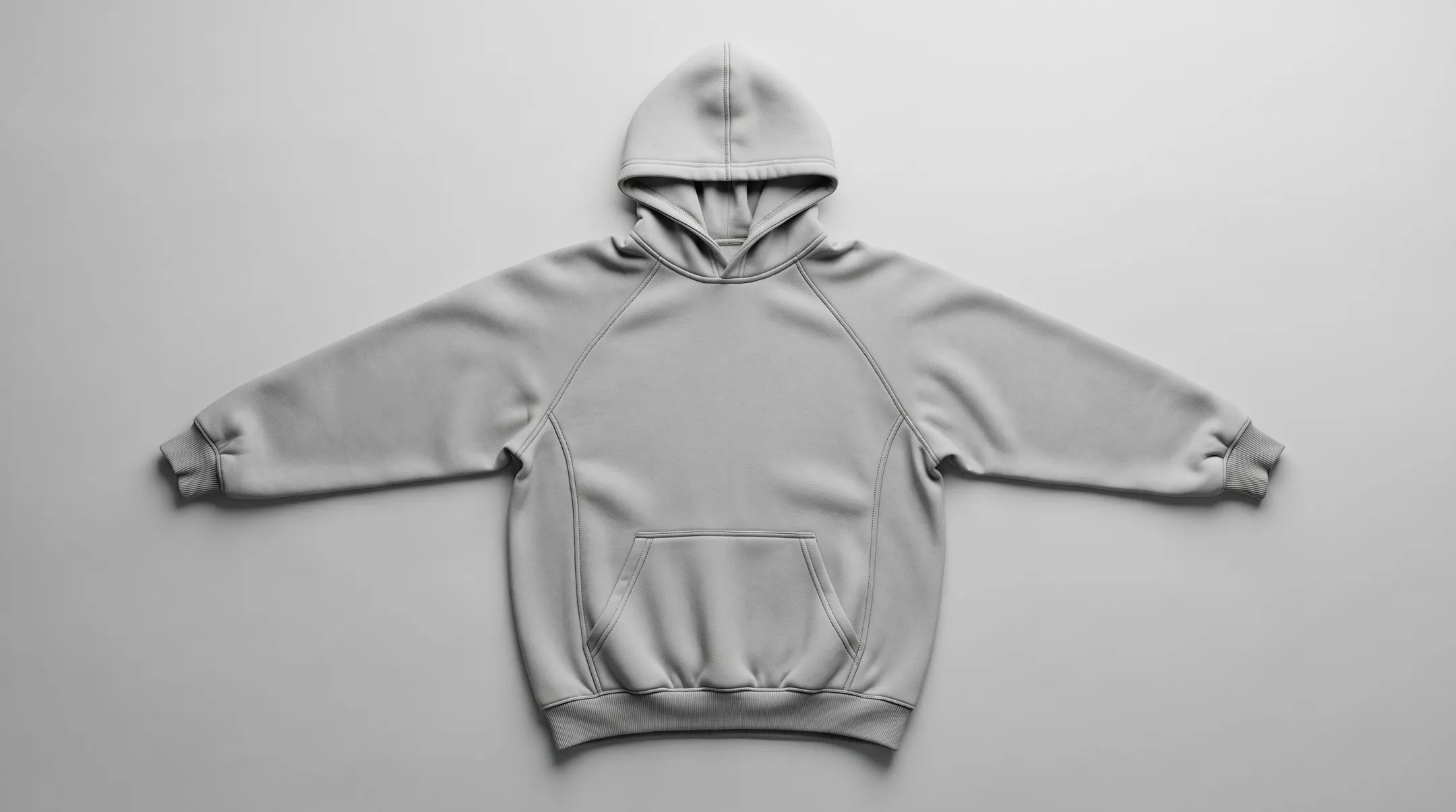Reigning Champ midweight terry hoodie in gray flat lay