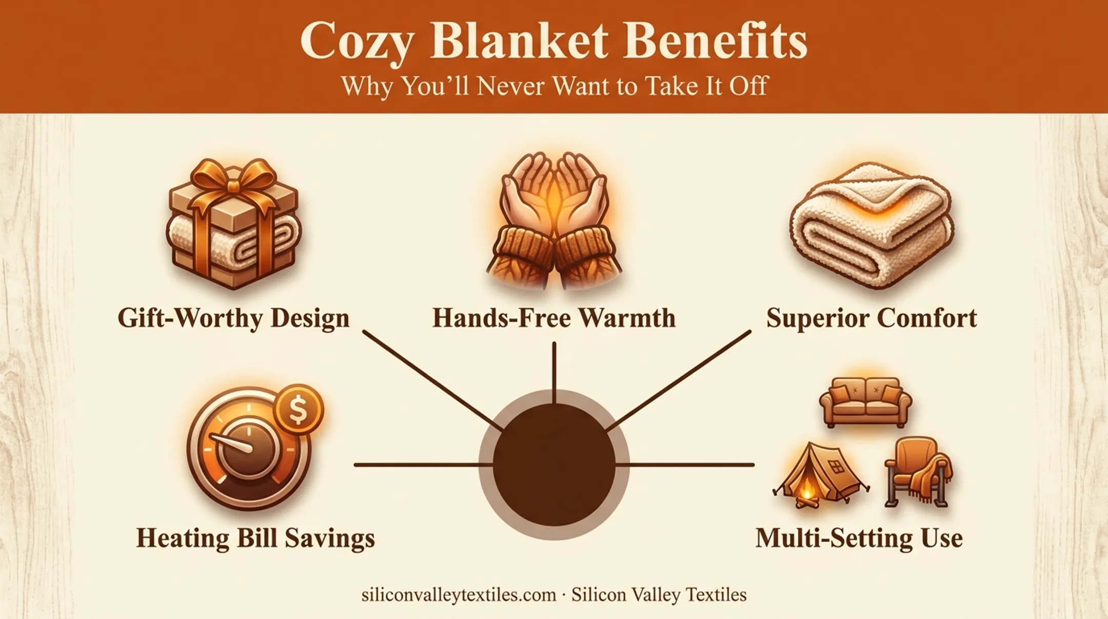 Five key benefits of wearing a blanket hoodie infographic