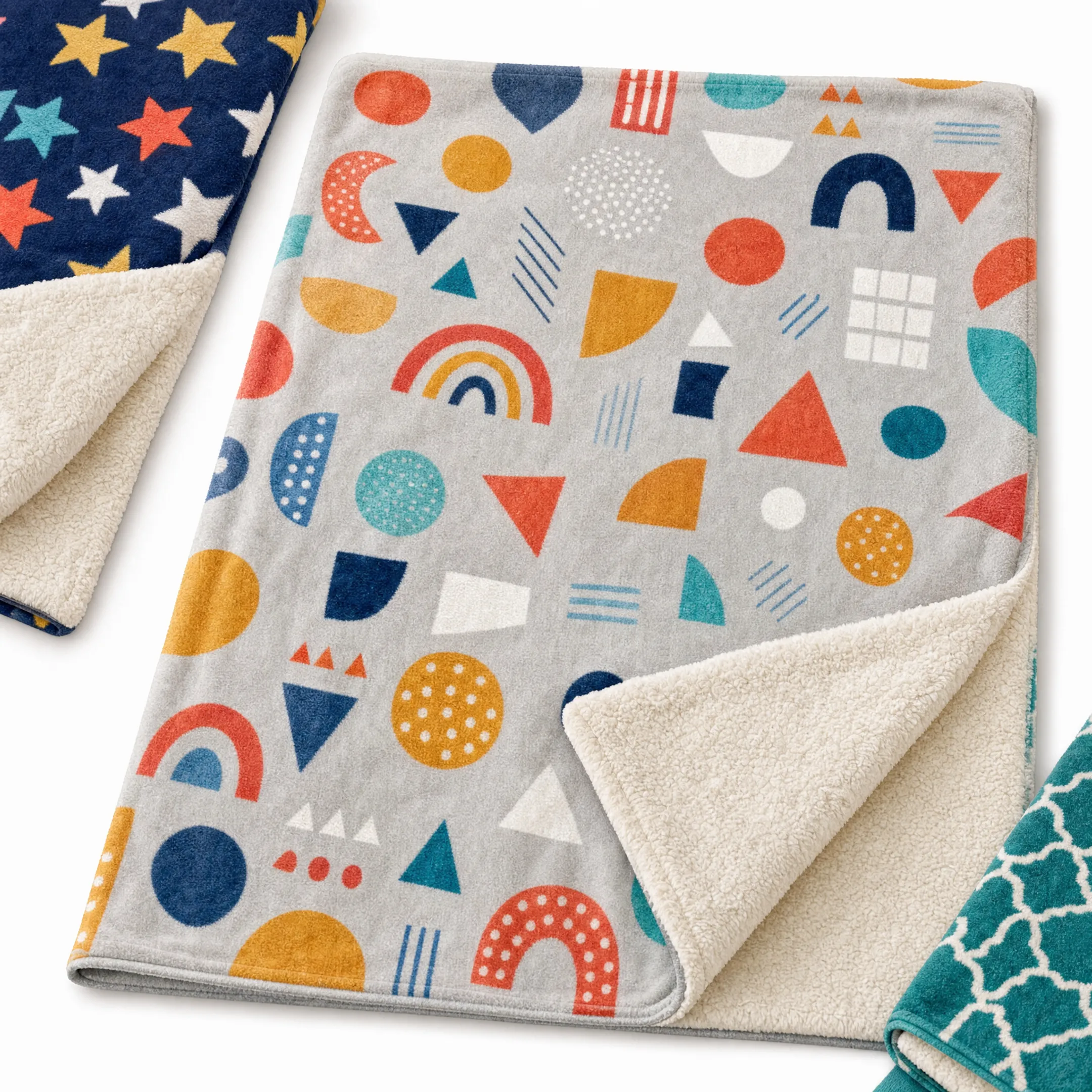 Licensed and custom-printed fleece throw blankets with themed designs