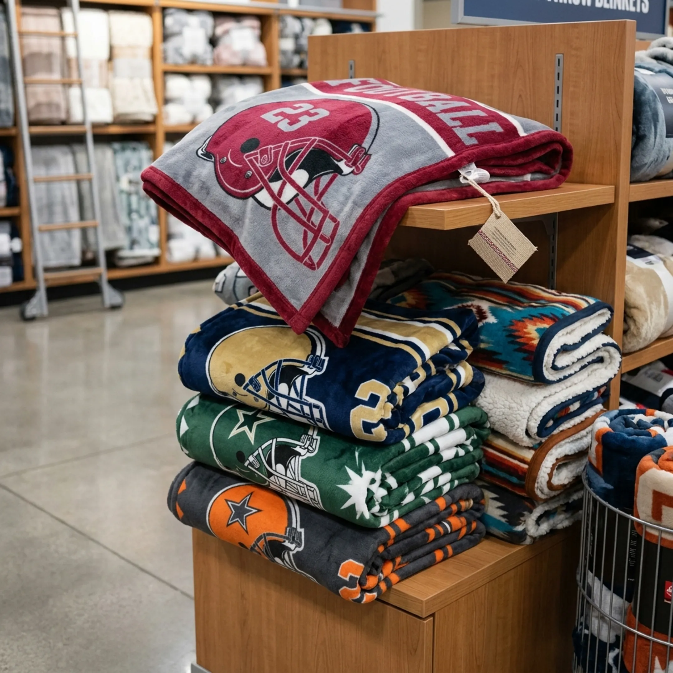NFL licensed blankets for fan merchandise