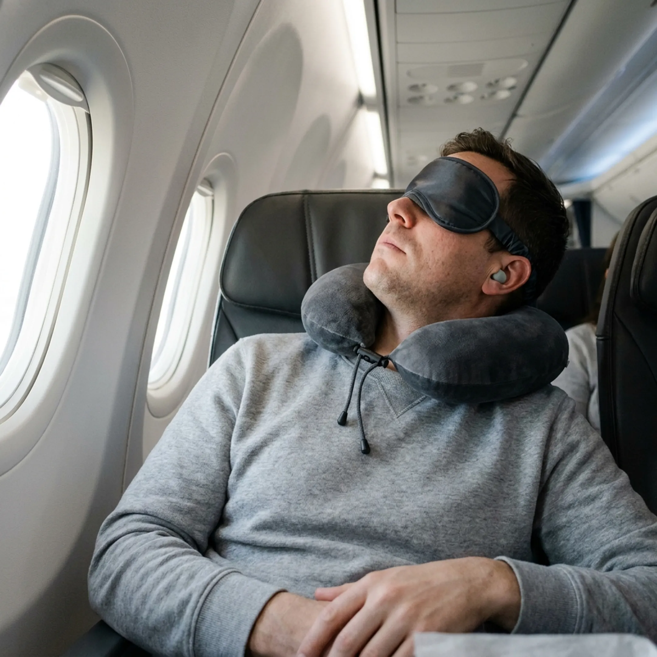 Travel pillow and comfort accessories in commuter setting