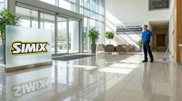 SIMIX ceramic floor coating system applied to commercial facility flooring