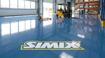 Ceramic coated commercial warehouse floor with glossy durable finish