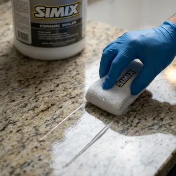 Applying clearcoat to granite countertop