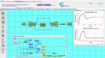 SimTurbo drag-and-drop engine architecture modeling software interface