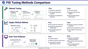 Three PID tuning methods comparison manual Ziegler-Nichols and auto-tune step-by-step process