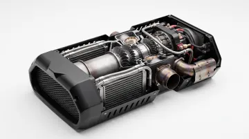 Brayton Energy 80 kWe hybrid-electric microturbine range extender with two-stage axial turbine assembly