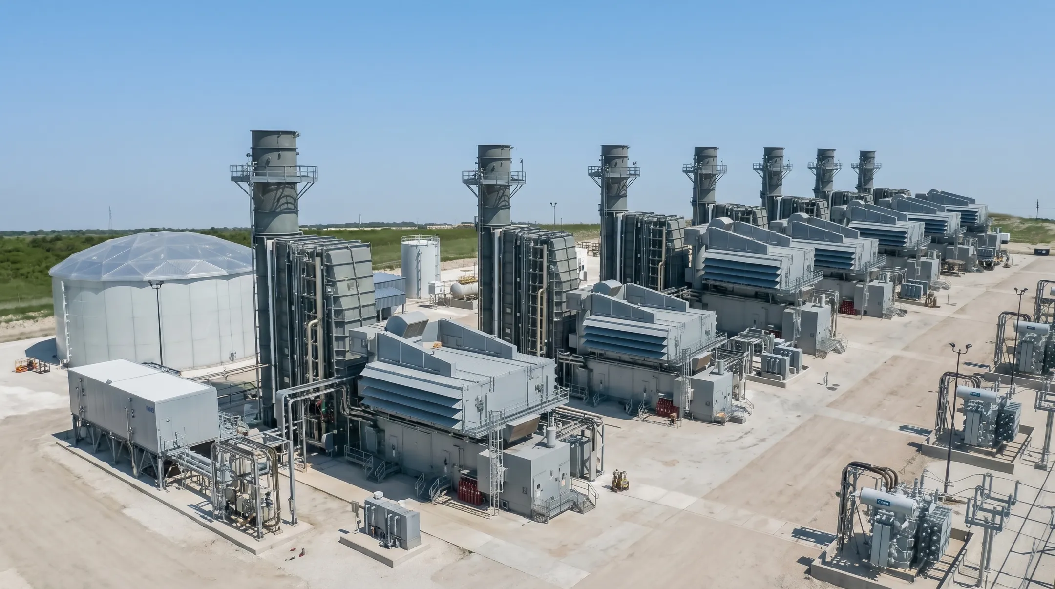 Combined-cycle power plant facility with gas turbine generator units