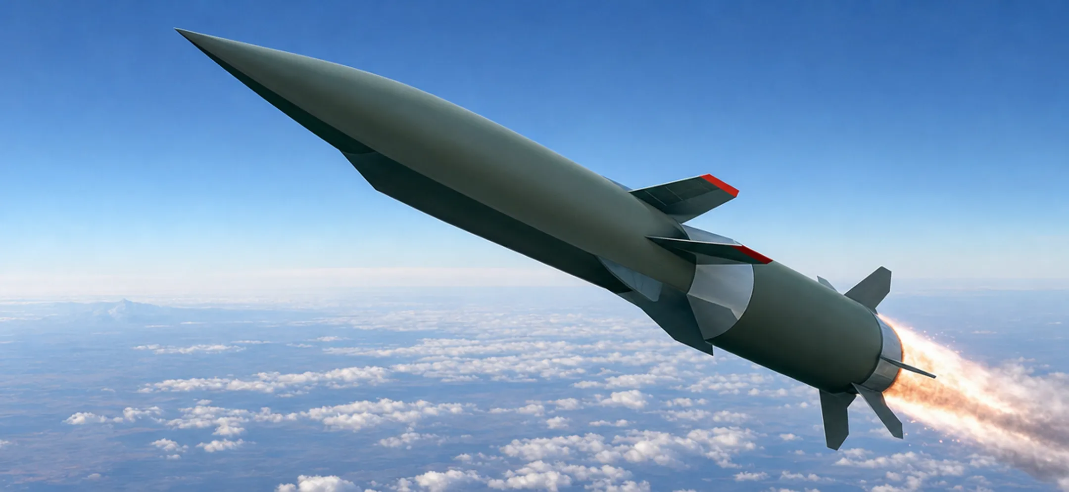 Hypersonic missile test vehicle representing rotating detonation ramjet propulsion