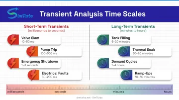 Short-term versus long-term transient analysis time scale comparison from milliseconds to hours