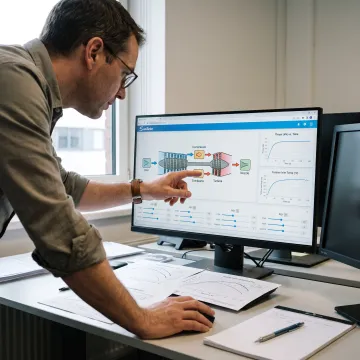 Interactive gas turbine simulation workspace