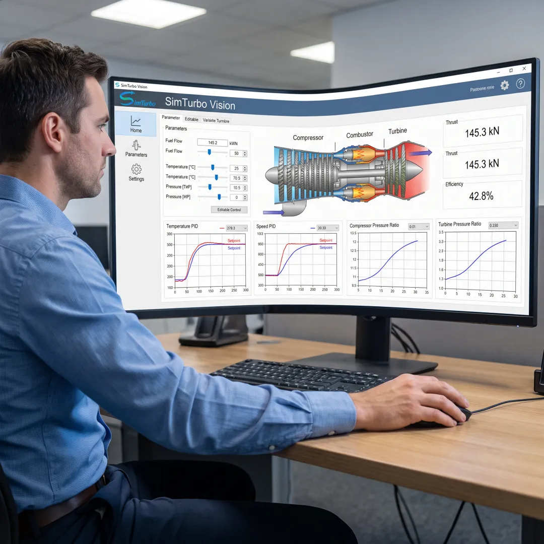 Gas turbine performance simulation dashboard