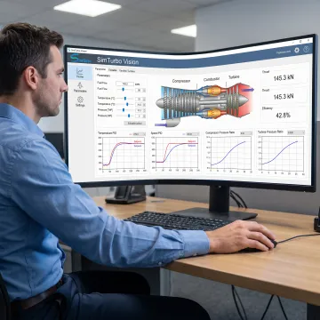 Gas turbine performance simulation dashboard