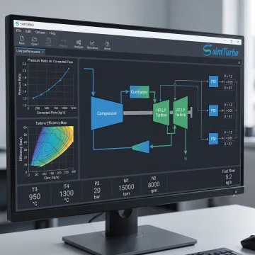 Gas turbine performance simulation dashboard