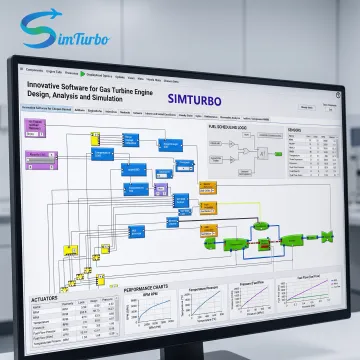 Gas turbine control model on engineering software