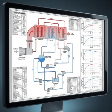HRSG heat recovery cycle simulation display