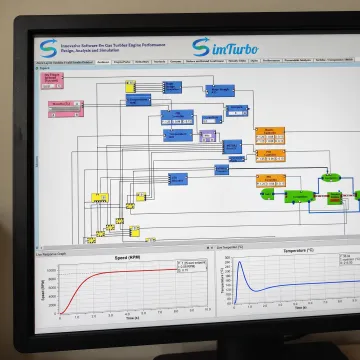 PID tuning interface with gas turbine response charts