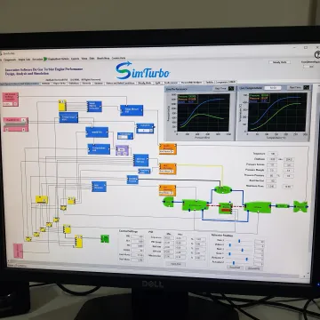 Gas turbine performance plots in simulation software
