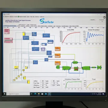 Gas turbine simulation interface with performance charts