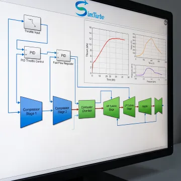 PID control simulation for a gas turbine