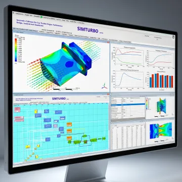 Coupled simulation results on an engineering monitor