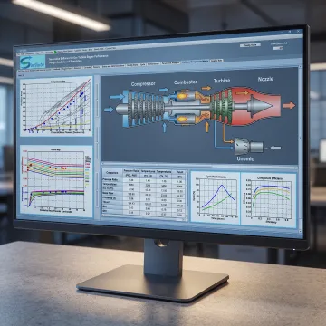 Gas turbine component model with performance graphs