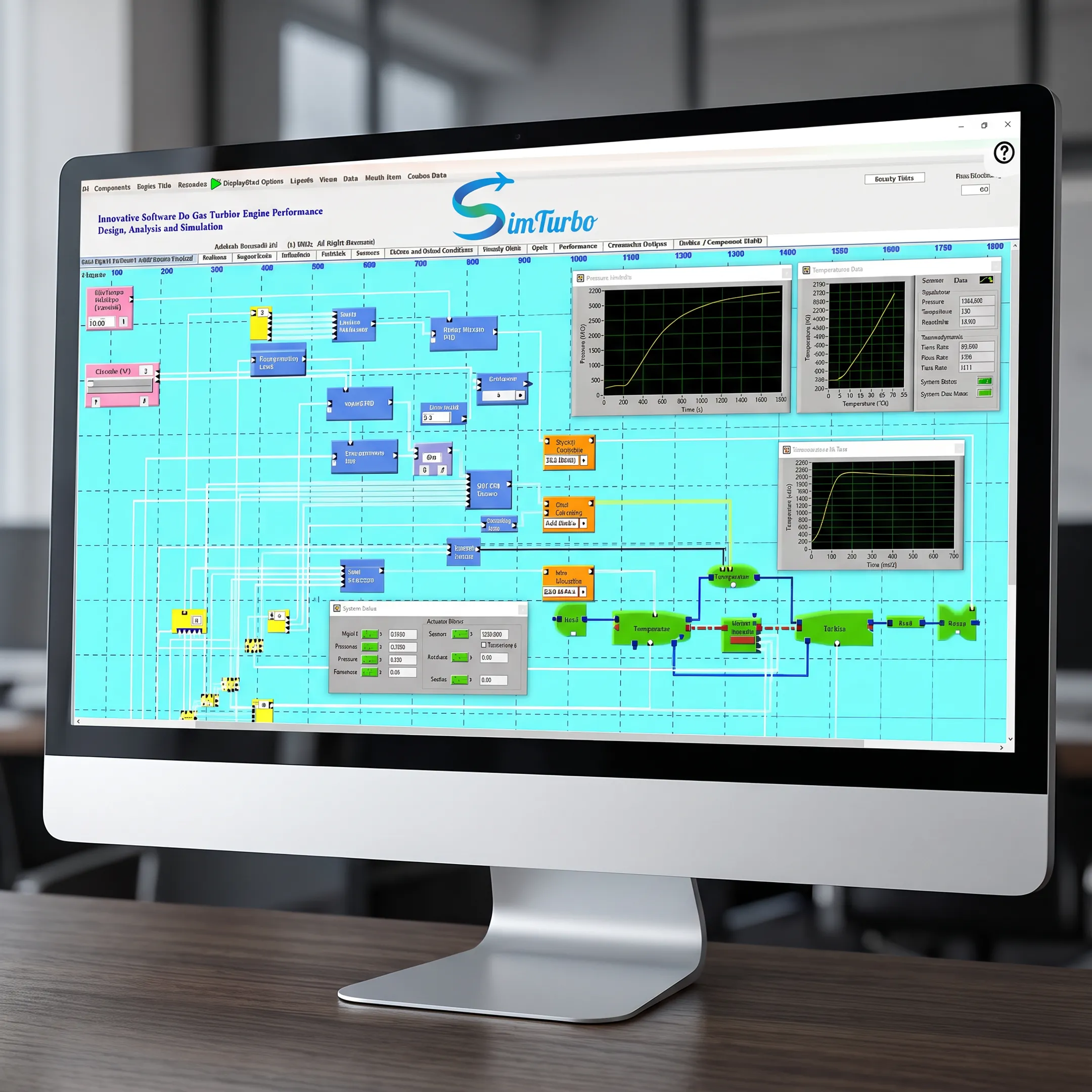Graphical gas turbine simulation workspace