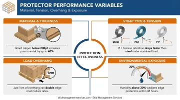 Four key parameters affecting corner protector load-shifting performance