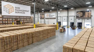Skid Management Services pallet warehouse and national supplier network facility