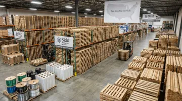 Skid Management Services wood pallet and packaging product inventory overview