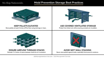 Four pallet storage best practices to prevent mold growth after heat treatment