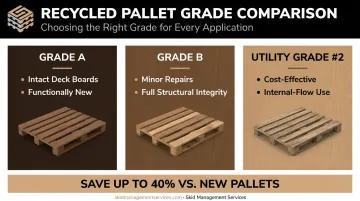 Comparison of Grade A Grade B and Utility pallet recycling tiers