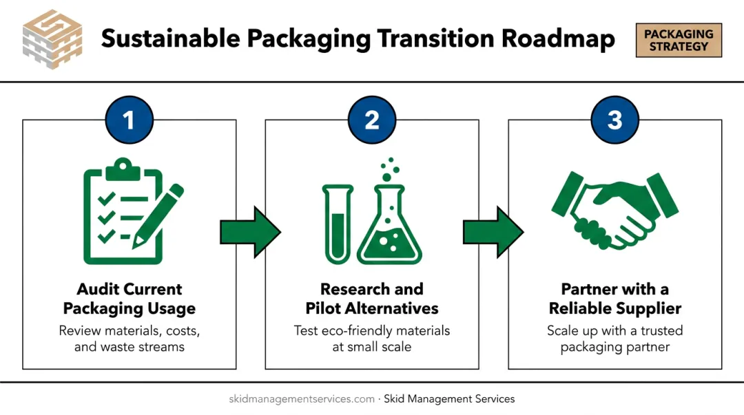 Three-step strategy for transitioning to sustainable packaging operations