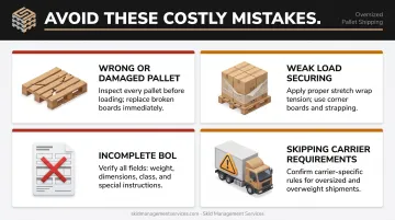 Four common oversized pallet shipping mistakes and how to avoid each error