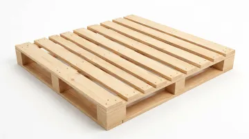 New GMA wood pallet showing intact deck boards and structural build quality