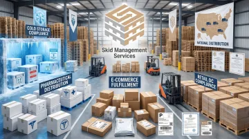 Skid Management Services pallet supply programs for food cold storage and retail DC compliance