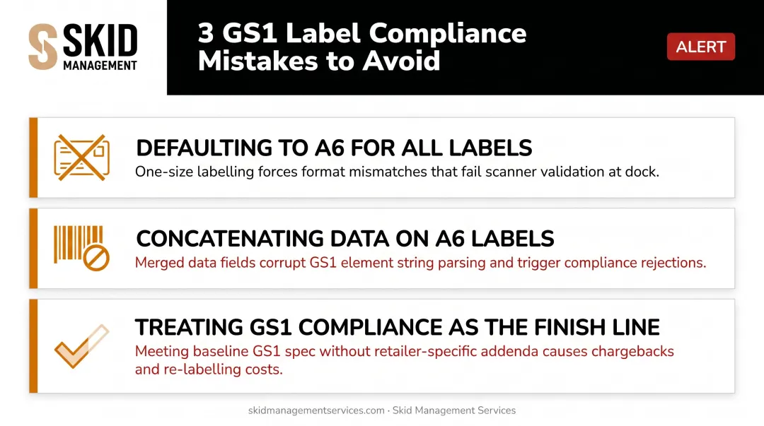 Three common pallet label compliance mistakes suppliers make before printing