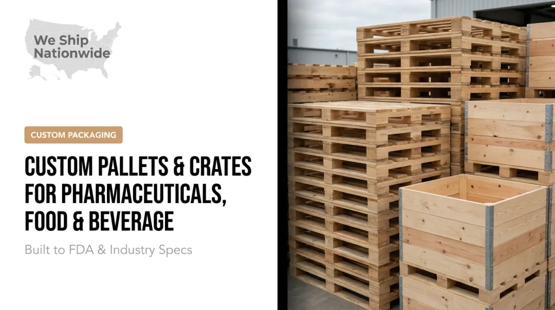 Custom Pallets & Crates for Pharmaceuticals, Food & Beverage